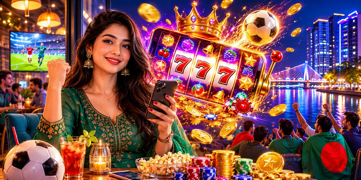ঢাকার নাইট মার্কেটে স্লট গেম অ্যাপ দেখছেন ব্যবহারকারী