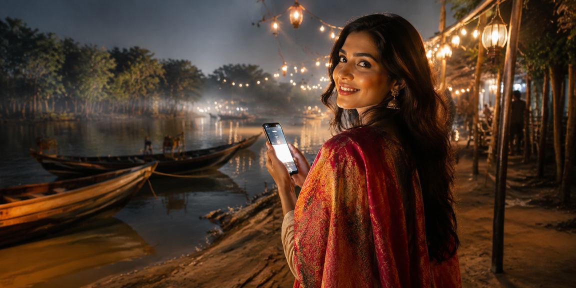 সুন্দরবনের সমুদ্রসৈকতে মোবাইলে ডিপোজিট করছেন বাংলাদেশি 7c777 ব্যবহারকারী